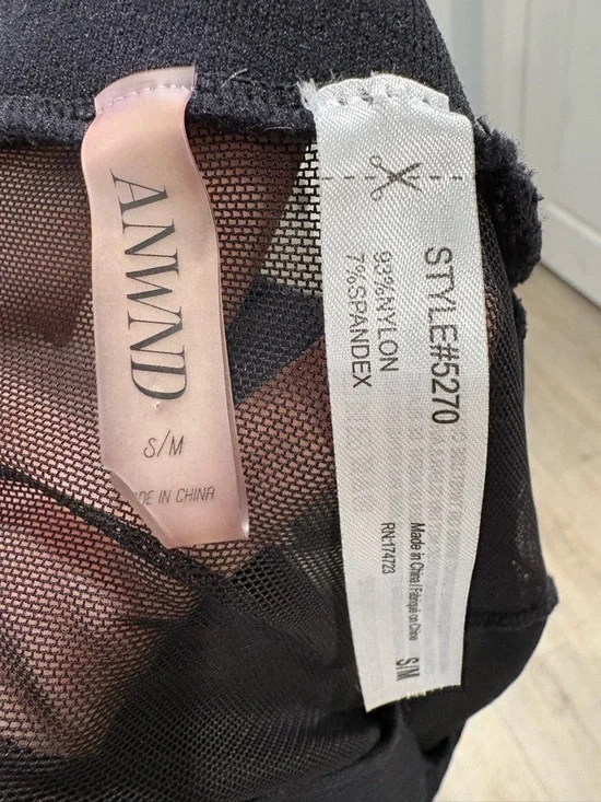 Black Sheer-Yoke Long Sleeve Bodysuit - Women Tops - Picture 3 of 3